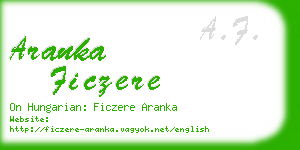 aranka ficzere business card